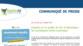 27/06/2017 - Enquête sur la qualité de l’air en Martinique&nbsp;: les martiniquais invités à participer