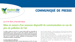 21/01/16 - Mise en oeuvre d’un nouveau dispositif de communication en cas de  pics de pollution de l’air