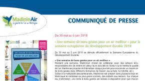 30/05/2018 « Une semaine de bons gestes pour un air meilleur » pour la semaine européenne du développement durable 2018