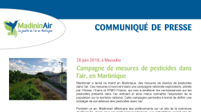 28/06/2018 - Campagne de mesures de pesticides dans l’air, en Martinique