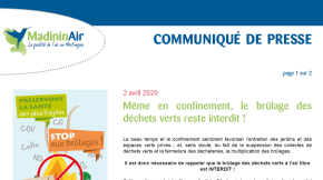 02/04/2020 - Même en confinement, le brûlage des déchets verts reste interdit&nbsp;!
