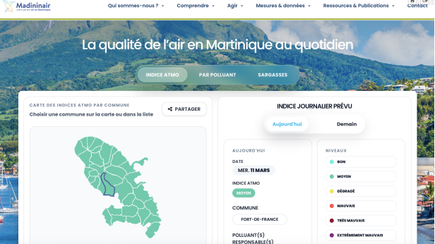 Évolution de la page d’accueil&nbsp;: un accès renforcé aux données de qualité de l’air