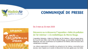 03/03/2020 - Découvrez ou re découvrez l’’exposition «&nbsp;Halte à la pollution de l’air intérieur&nbsp;» à la médiathèque du Morne Rouge